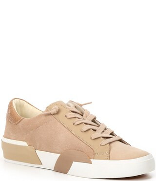 Zina Leather Lace-Up Sneakers | Dillard's