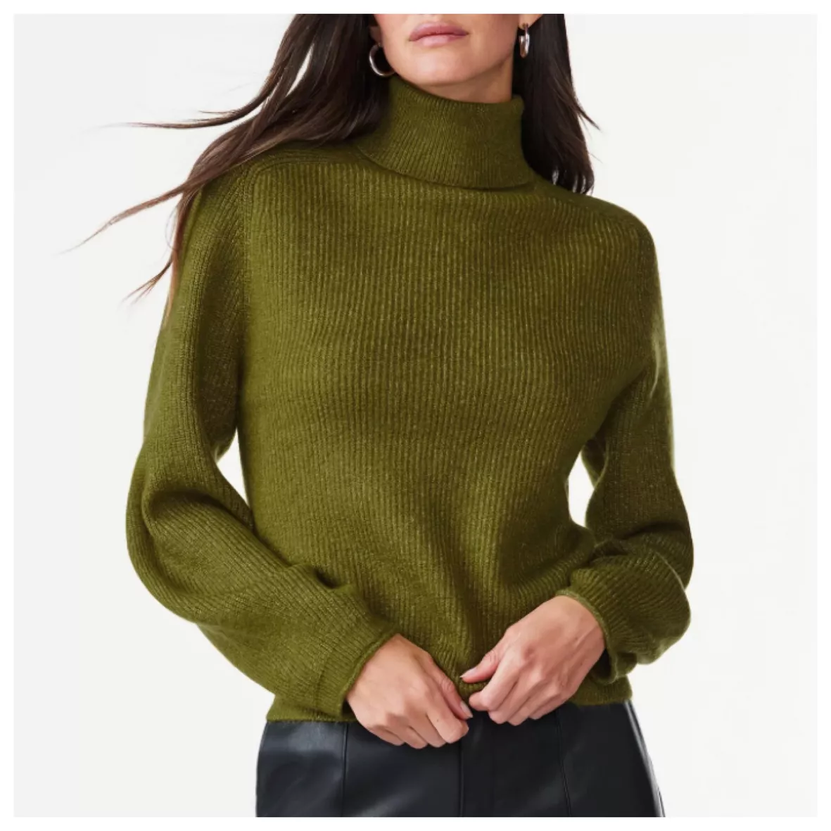 Ribbed Mock Neck Cap Sleeve Sweater curated on LTK
