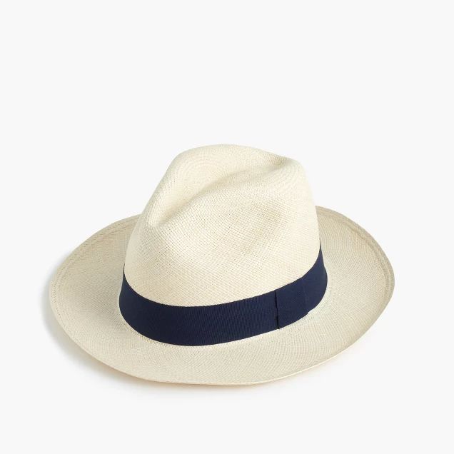 Panama hat with navy band | J.Crew US