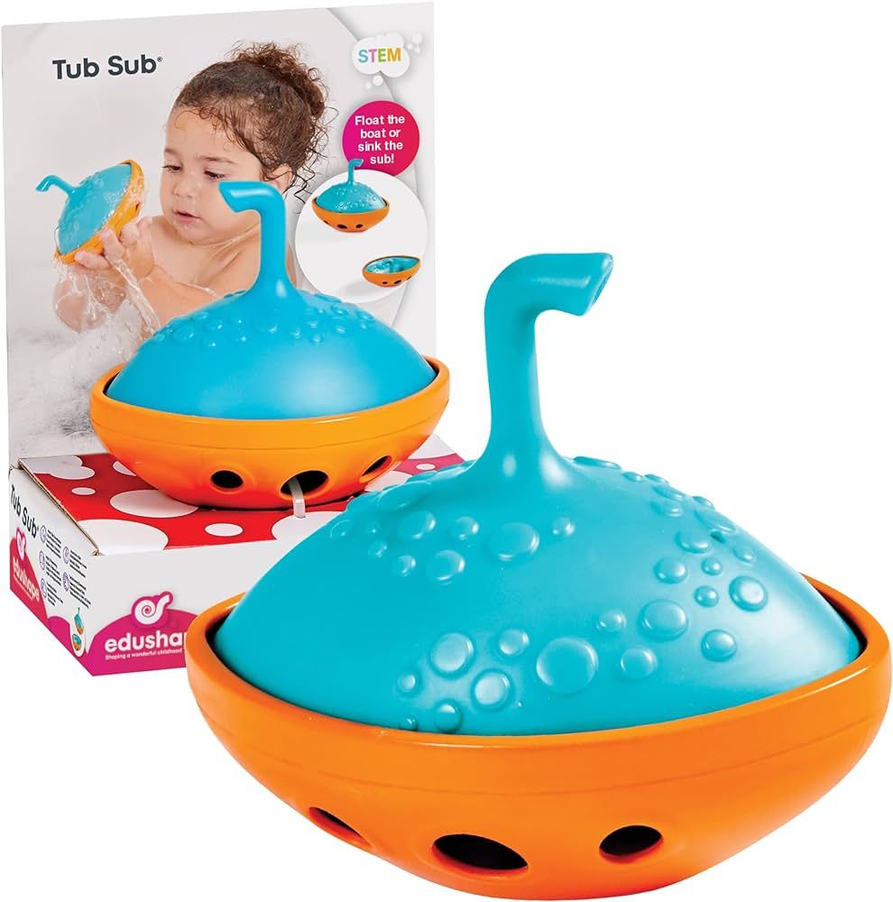 Amazon.com: Edushape Tub Sub - Boys & Girls Water Bath Toy - Versatile Toddler Bath Toys - Toy Su... | Amazon (US)