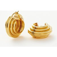 Lucy Williams Medium Chunky Ridge Hoop Earrings | Missoma US