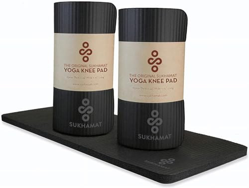 Sukhamat Yoga Knee Pad Cushion – America's Best Exercise Knee Pad - Eliminate Pain During Yoga or Exercise - Extra Padding & Support for Knees, Wrists, Elbows - Complements Your Yoga Mat (Blk 2-Pack) | Amazon (US)