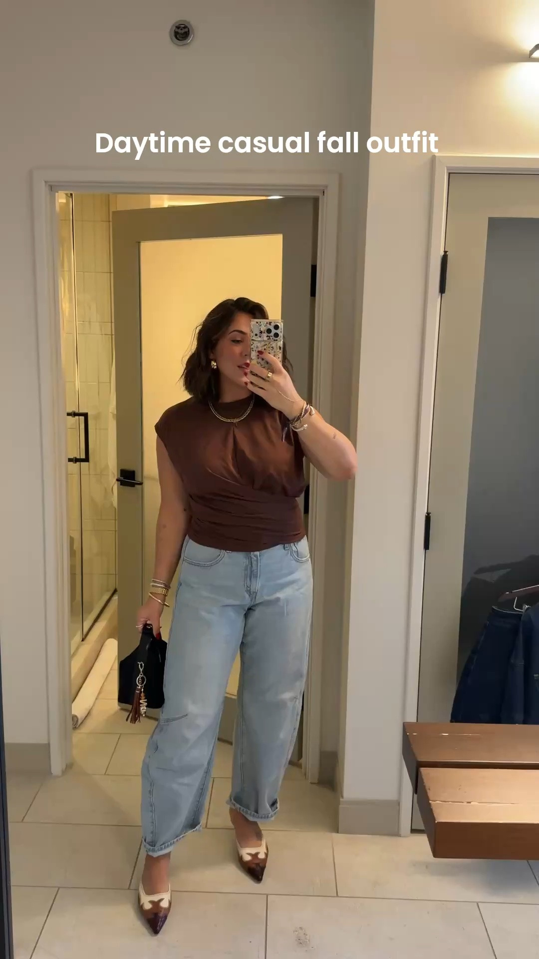 Day 2 look! Size 30 In jeans, L in top! Head to toe Amazon. 

Early fall fashion, barrel jeans outfit, fall outfit inspo

#LTKSeasonal #LTKMidsize #LTKootd