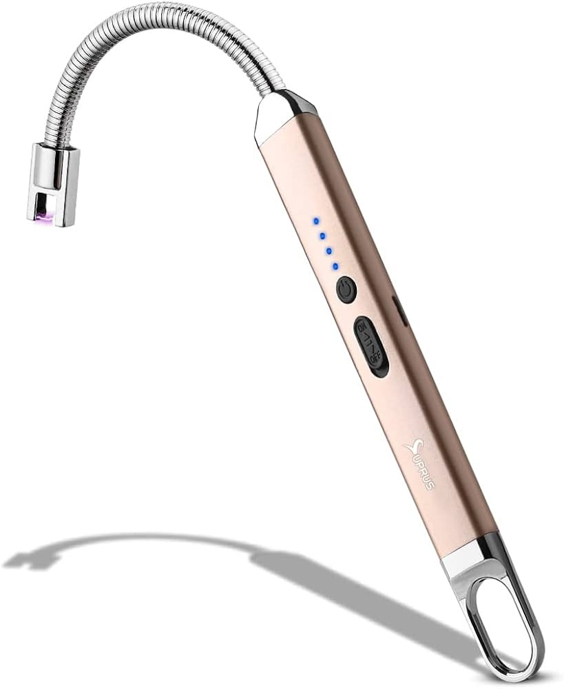 SUPRUS Lighter Rechargeable USB Lighter Arc Electric Lighetrs with Safety Switch 360\u00b0 Flexib... | Amazon (US)