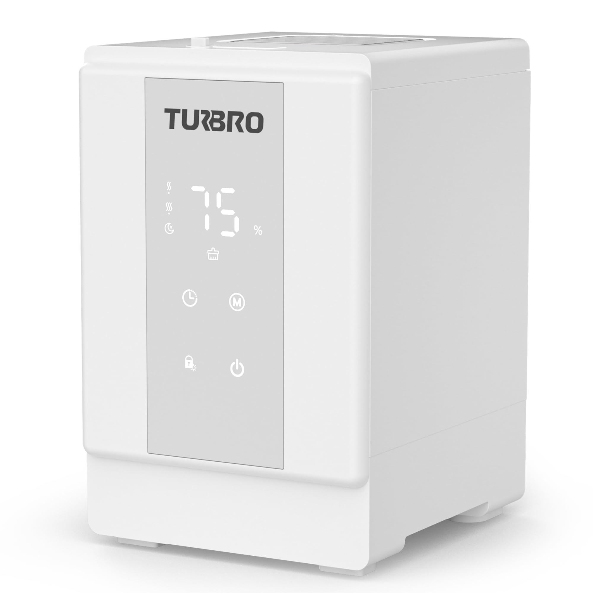 TURBRO 4L/1Gal 304 Stainless Steel Steam Humidifier, Warm Mist Humidifier for Bedroom Baby Nurser... | Amazon (US)