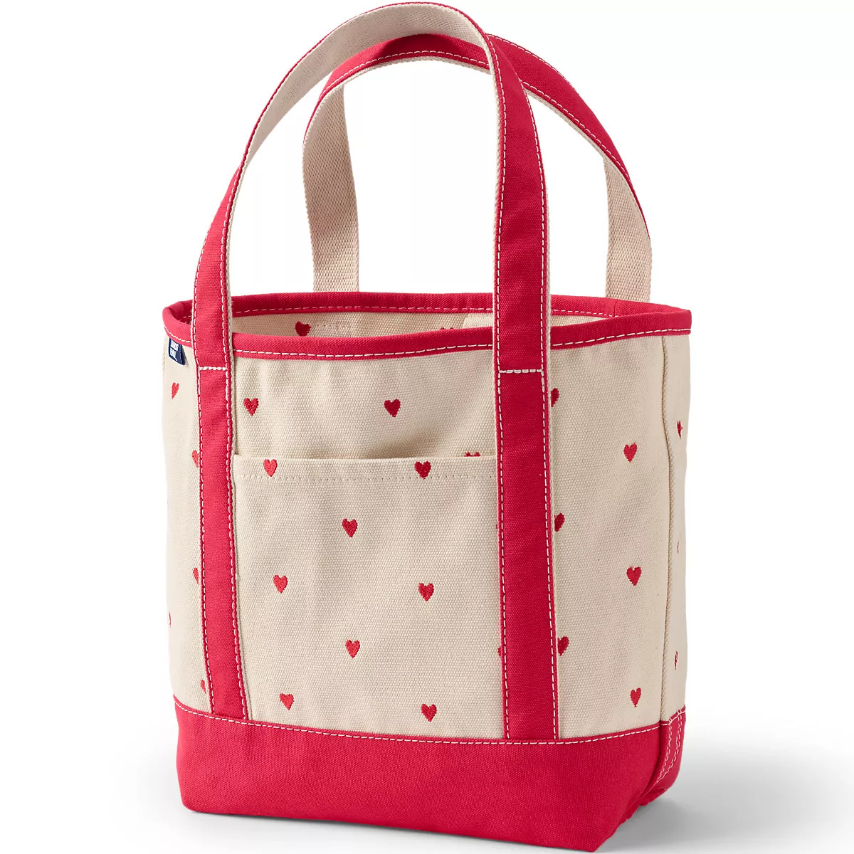 Medium Embroidered 5 Pocket Open Top Canvas Tote Bag | Lands' End (US)