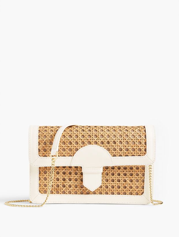 Knot Detail Leather Frame Clutch | Talbots