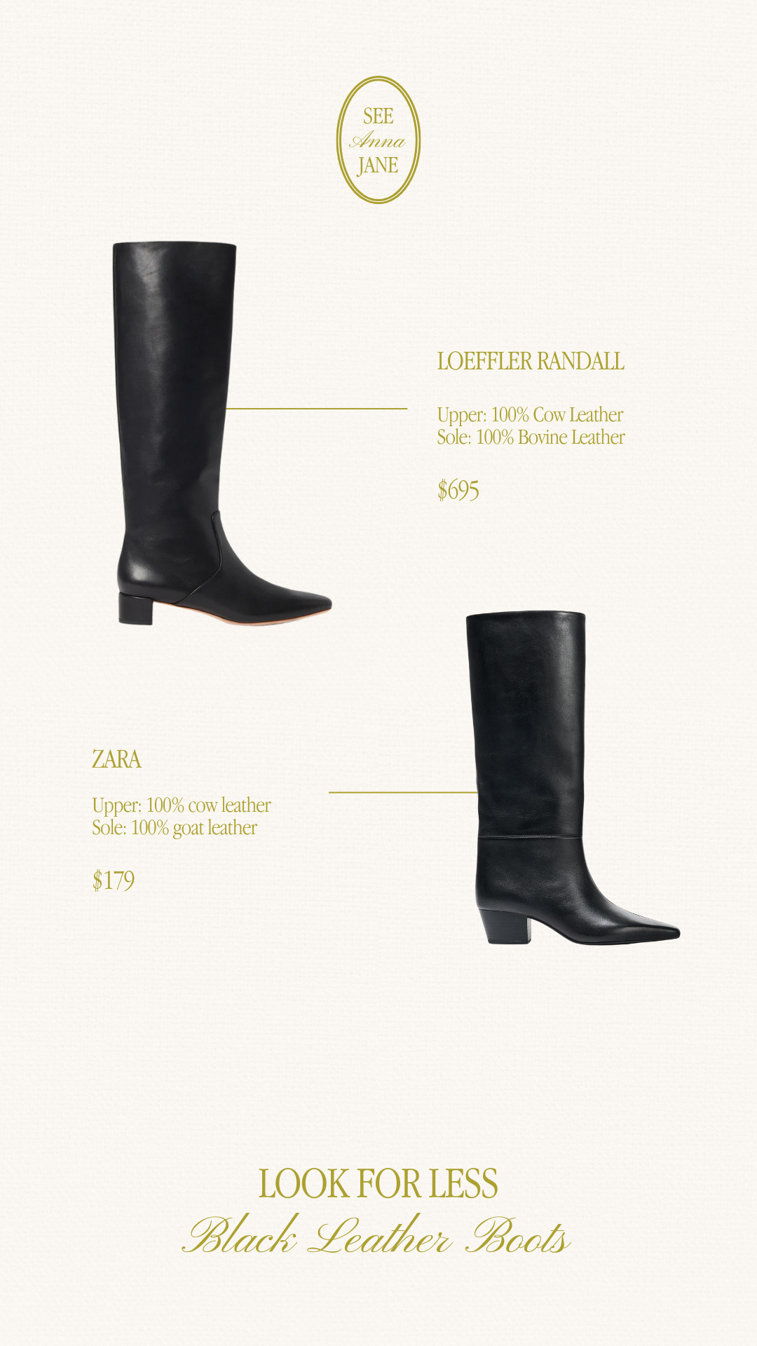 Look for less - Black leather boots edition!  

 #LTKOver40 #LTKStyleTip