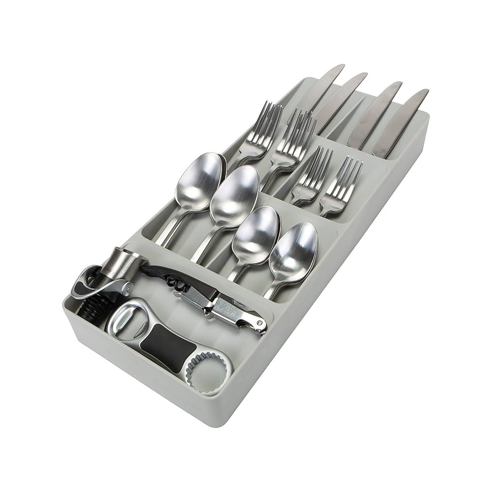 Kitchen Details 7 Slot Cutlery Drawer Organizer | Utensil Tray | Silverware Holder | Knife Spoon ... | Amazon (US)