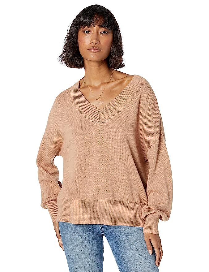 The Drop Women's Lisa Soft Slouchy V-Neck Sweater | Amazon (US)