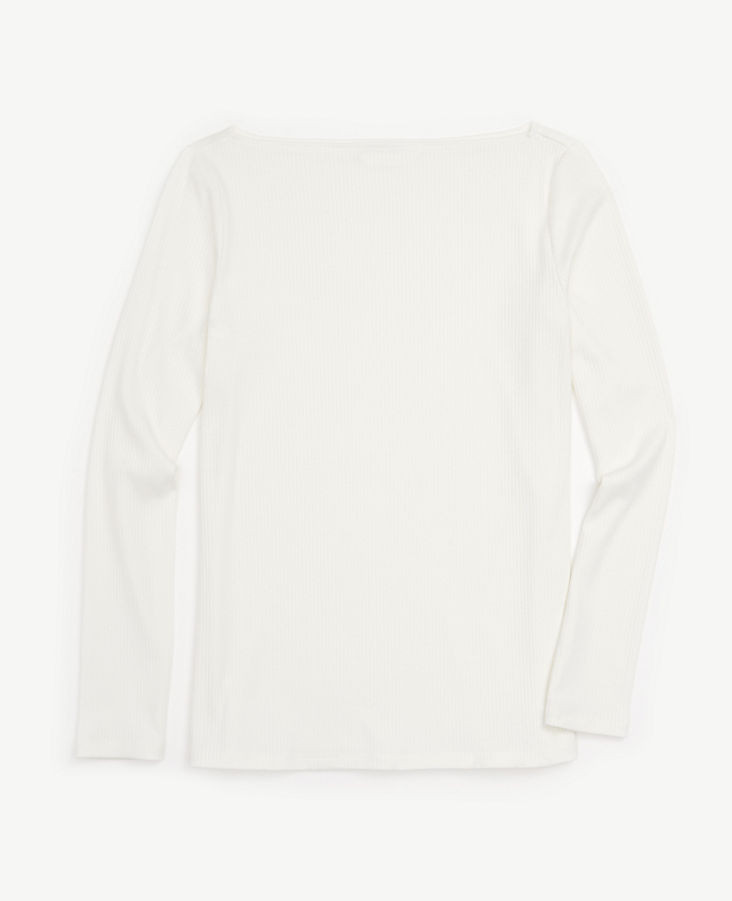 RIBBED BOATNECK TOP | Ann Taylor Factory