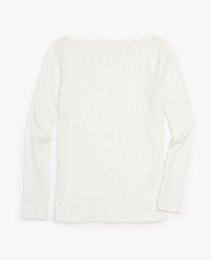 RIBBED BOATNECK TOP | Ann Taylor Factory