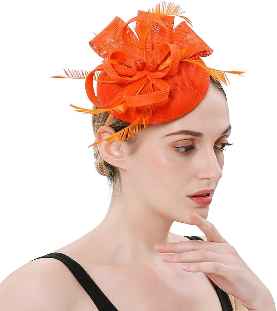 BUYITNOW Charming Feather Fascinators Headband Netting Mesh Hair Band for Wedding Cocktail Hat Pa... | Amazon (US)