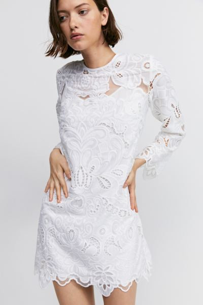 Dress with Eyelet Embroidery | H&M (US + CA)