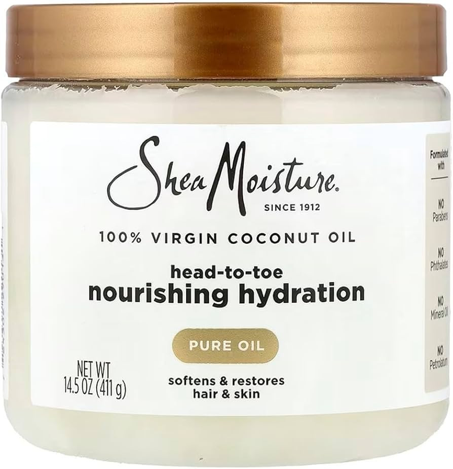 SheaMoisture para piel seca Hidratación nutritiva 100% Aceite de coco virgen extra suaviza y res... | Amazon (US)