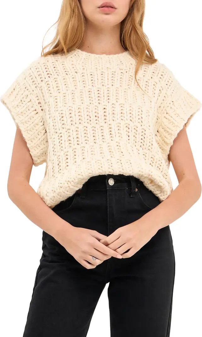 English Factory Chunky Cap Sleeve Sweater | Nordstrom | Nordstrom