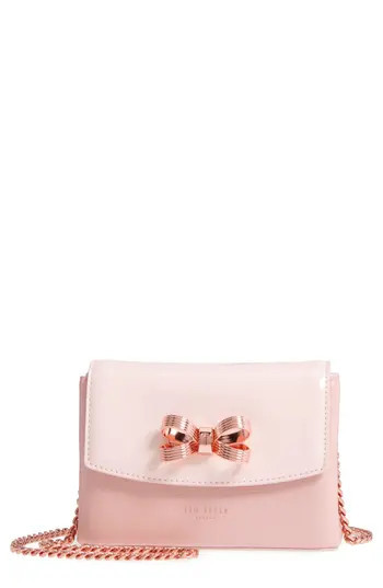 Ted Baker London Loopa Bow Mini Leather Crossbody Bag - | Nordstrom