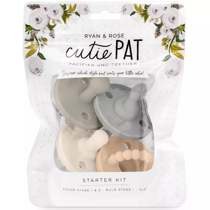 Ryan & Rose Cutie PAT Pacifier Kit - Neutral | Target