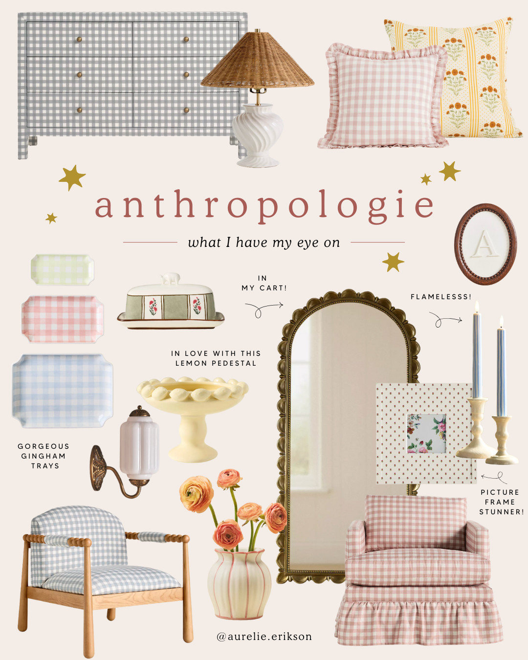 Anthropologie home finds- everything I'm loving right now! Obsessed with all the gingham and spring colors.  

 #LTKSeasonal #LTKHome
