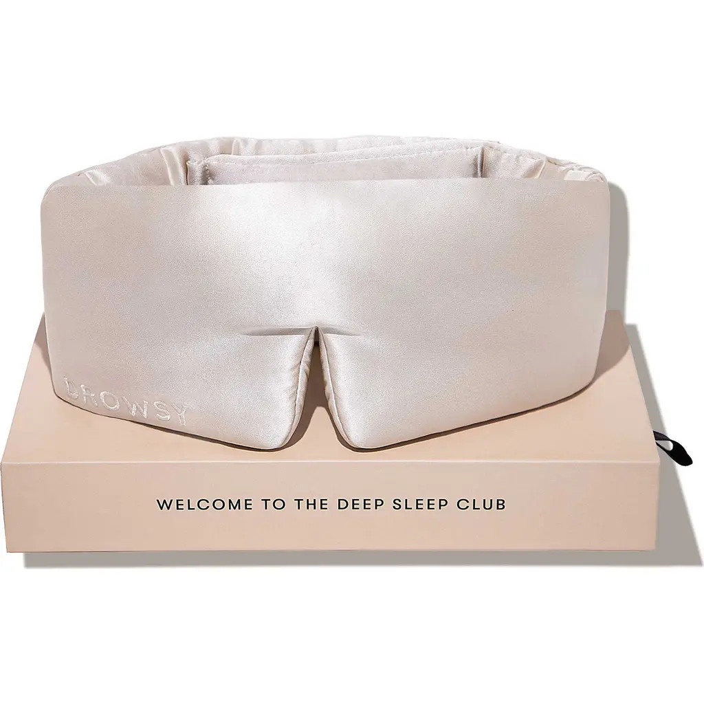 Drowsy Sleep Co. Silk Sleep Mask in Dusty Gold at Nordstrom | Nordstrom