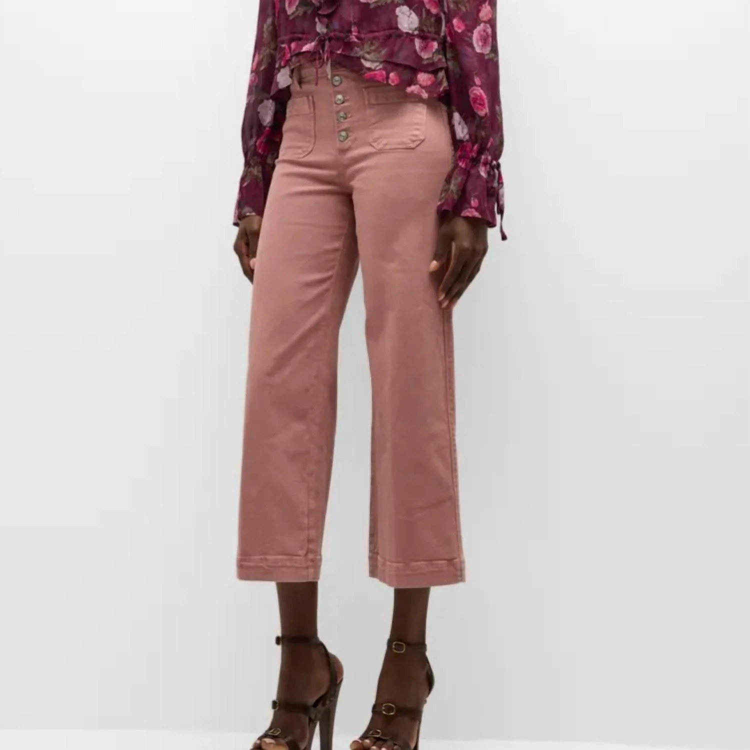 Anessa With Patch Pocket Pants In Dark Rose Blush | Shop Simon