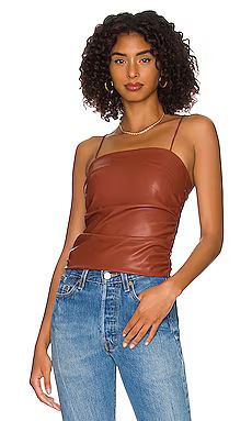 superdown Stevie Ruched Top in Brown from Revolve.com | Revolve Clothing (Global)