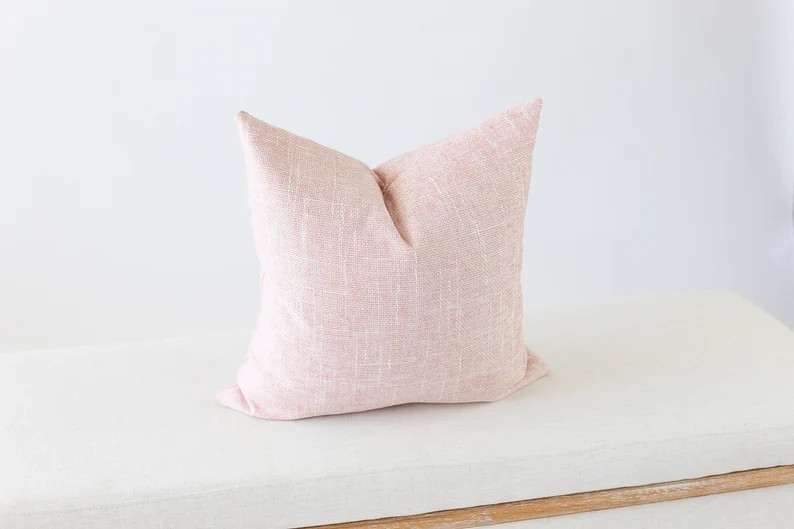 Pink Pillow Cover Blush Pillow Cover Laurel and Blush Blush - Etsy | Etsy (US)