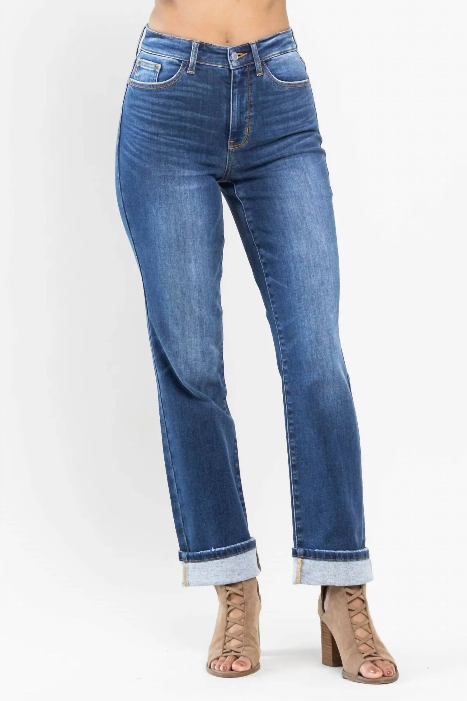 Thermal Straight Leg Jean In Dark Wash | Shop Simon