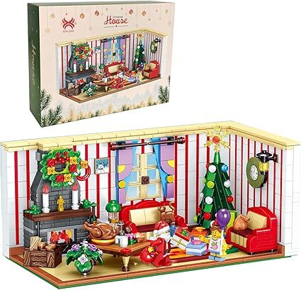 Building Blocks Christmas Sets Building Toys Building Sets Corner Garage Model House Building Kit... | Amazon (US)