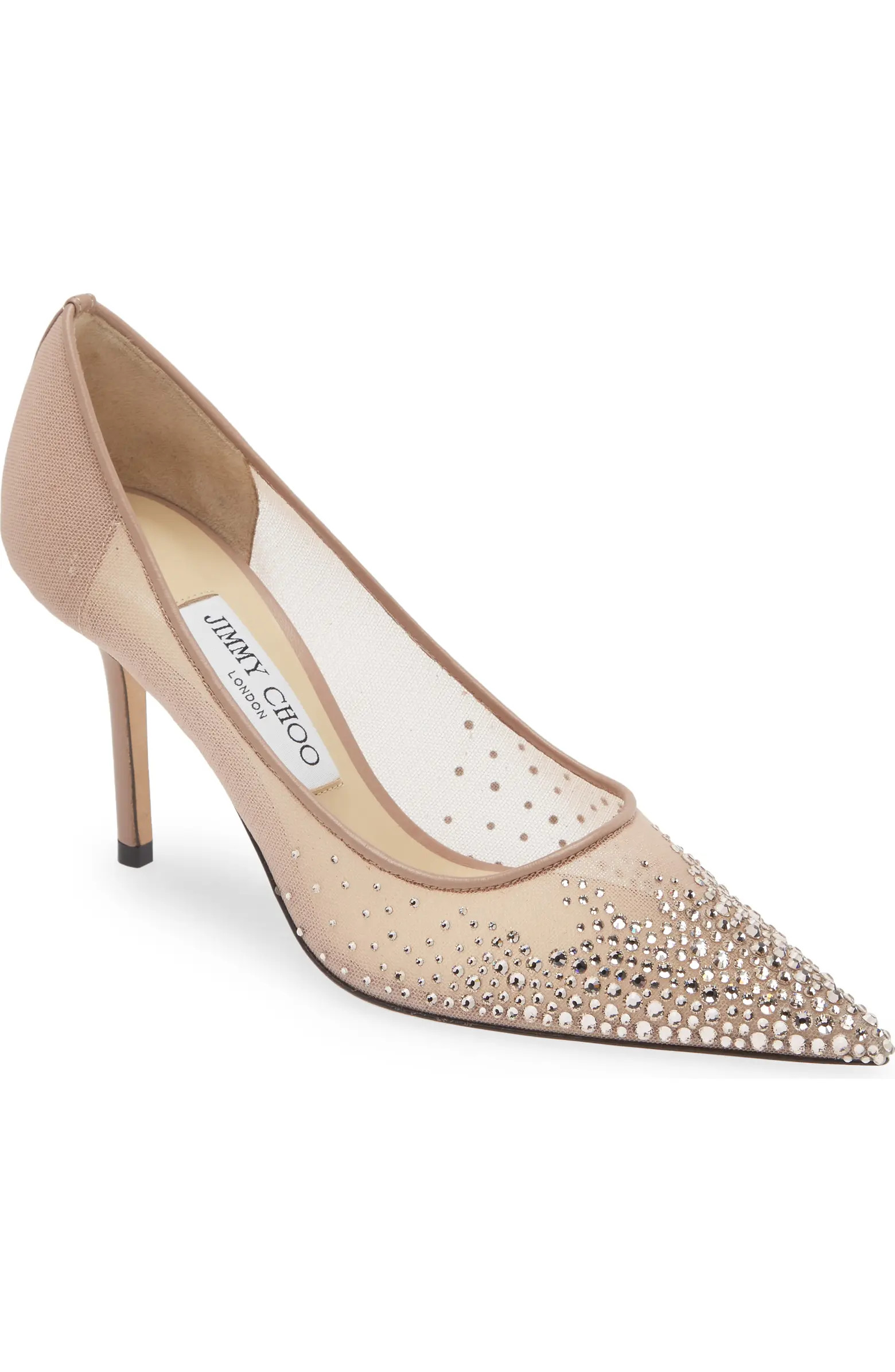 Love Crystal Embellished Pointed Toe Pump (Women) | Nordstrom