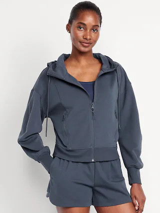 Dynamic Fleece Oversized Full-Zip Hoodie Sweatshirt | Old Navy (US)