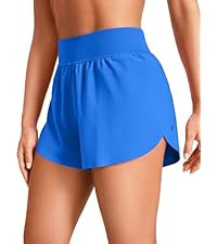 CRZ YOGA High Waisted Split Running Shorts 3" | Mesh Liner, Quick Dry, Lightweight, for Women | Amazon (US)