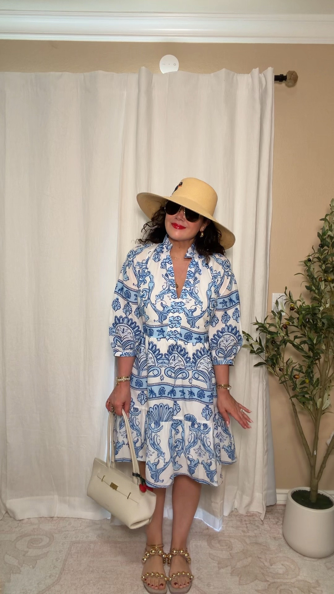 This beautiful blue and white print dress is a dream, and I paired it with the cutest clear jelly sandals with bold gold studs, a straw hat with the sweetest embroidered blue bird, and layered gold jewelry to finish it all off.

A reminder that getting dressed should feel fun at every age. Wear what makes you feel beautiful. 💛

👉 Everything is linked for you in LTK

#over50fashion #styleover50 #over50style #over50andfabulous @beyondbyvera #fashionover50