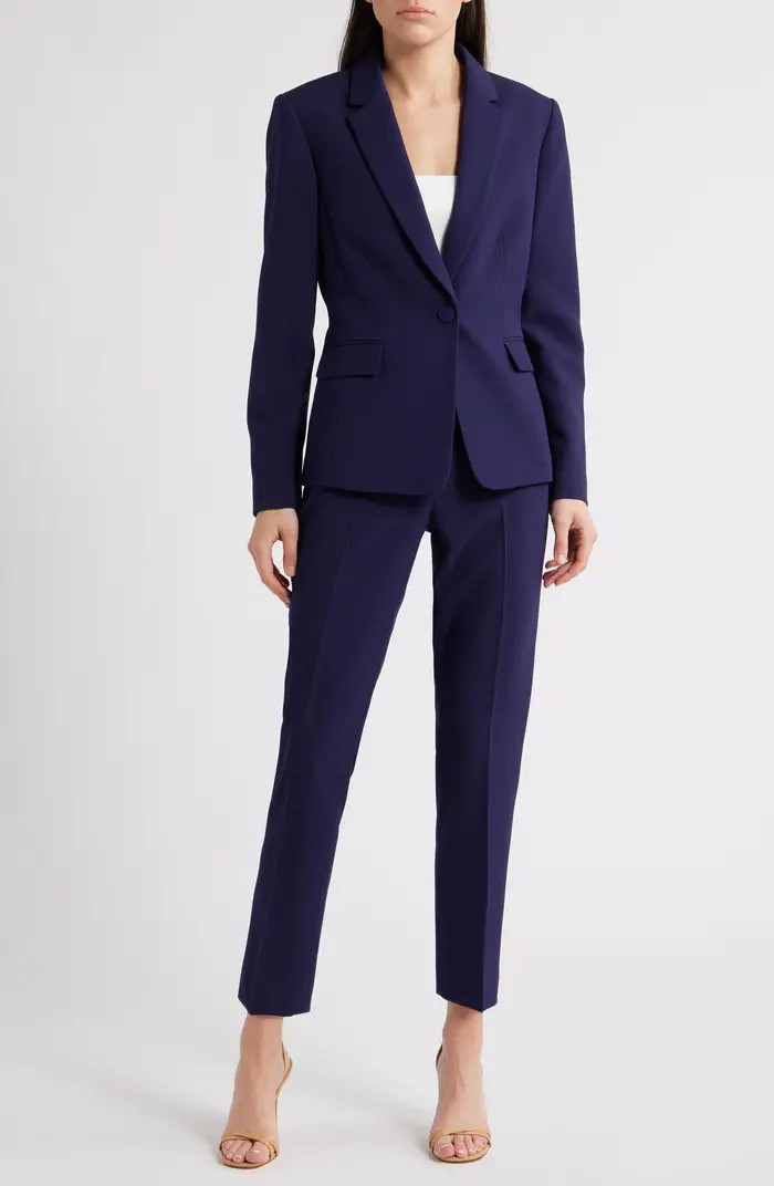 One-Button Crepe Jacket & Pants Set | Nordstrom