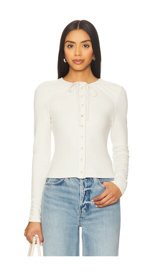 Geel Jane Cardigan in Cream. - size L | Revolve Clothing (Global)
