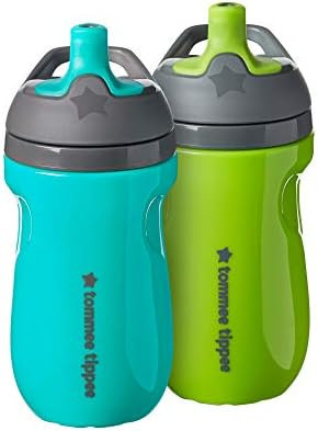 Tommee Tippee Insulated Sportee Water Bottle for Toddlers, Spill-Proof, 9oz, 12m+, 2-Count, Teal ... | Amazon (US)