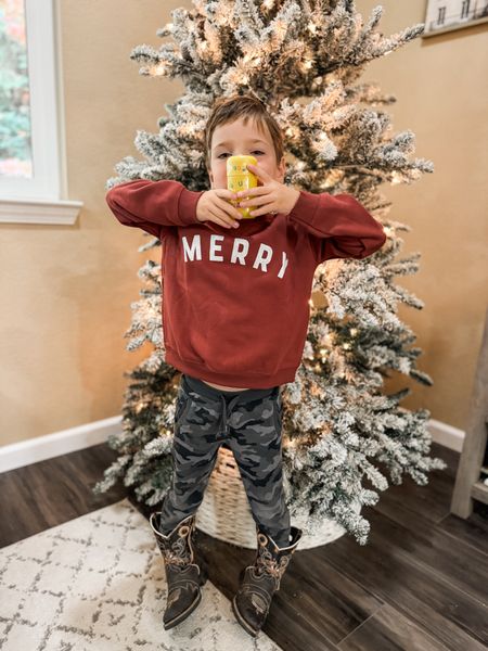 Cutest Merry sweatshirt, comes in little and big kid sizes! Selling out quickly!! 🔥  

#LTKHoliday #LTKGiftGuide #LTKSeasonal