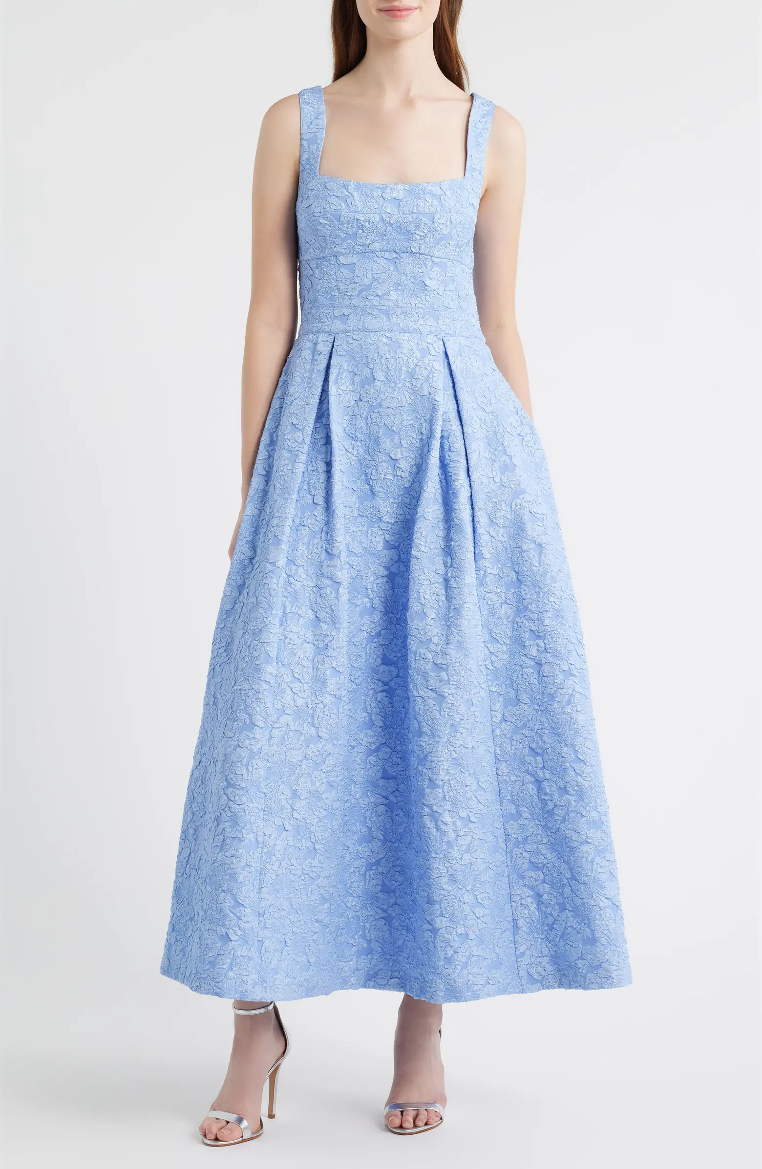 Floral Jacquard Gown | Nordstrom