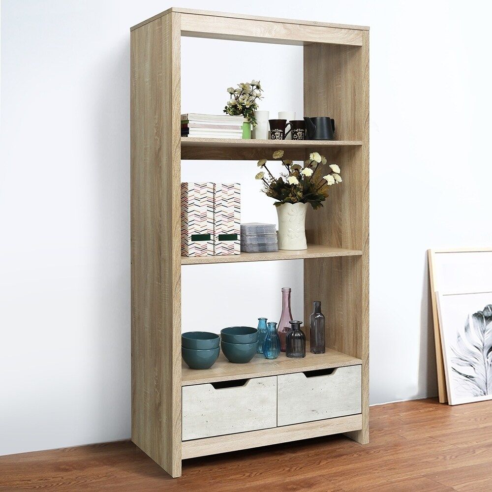 3-Tier Bookshelf Storage Shelves with Drawer for Home | Bed Bath & Beyond