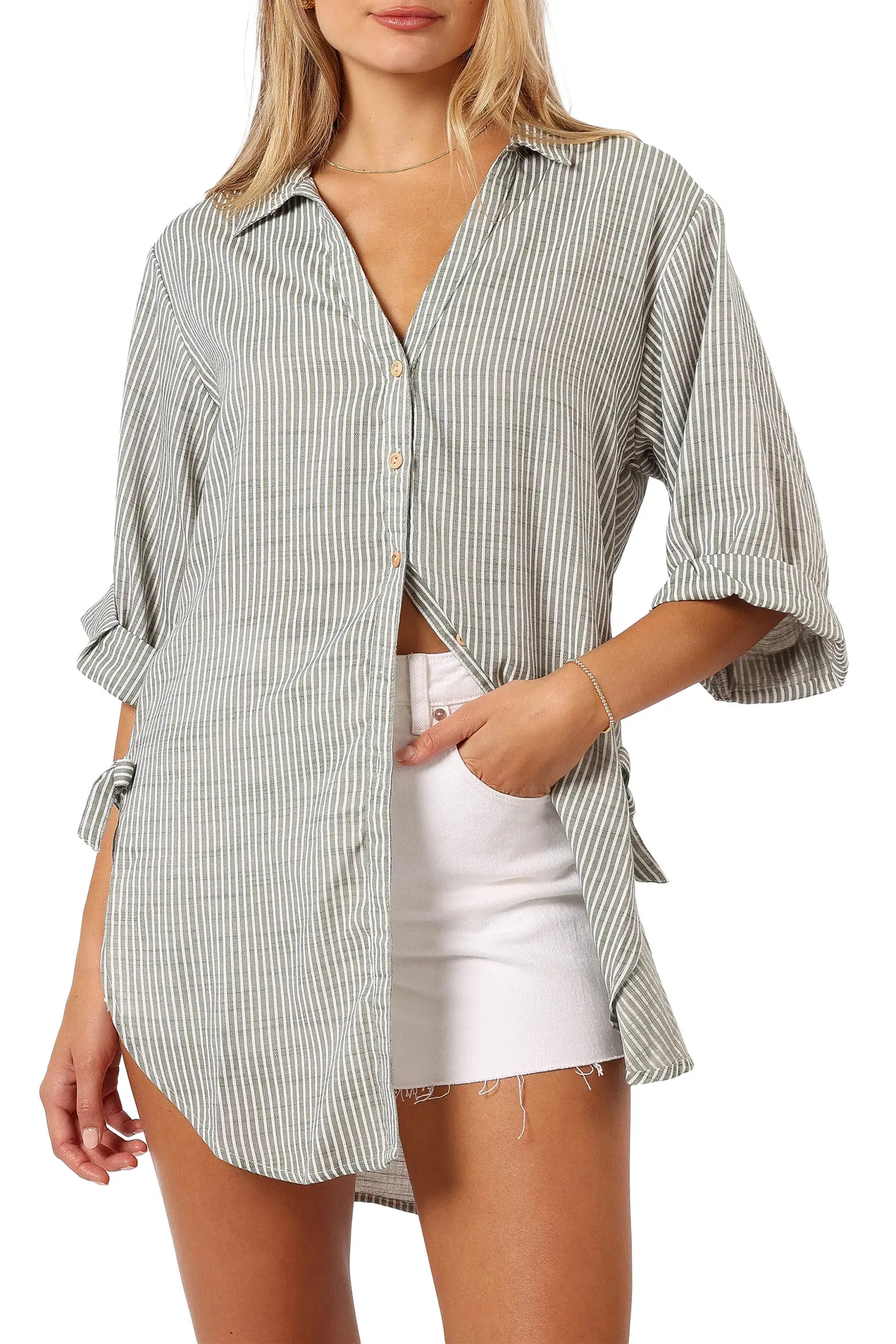 Wren Oversize Stripe Button-Up Shirt (Women) | Nordstrom | Nordstrom