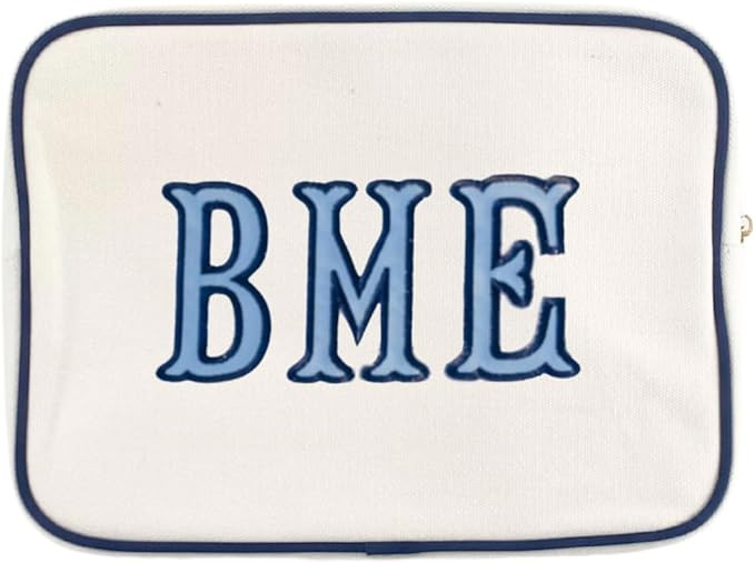 Personalized Canvas Pouch – Embroidered or Appliqué Monogram Makeup Bag, Travel Toiletry Organ... | Amazon (US)