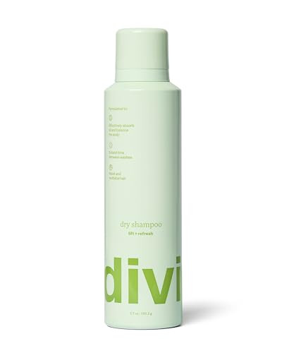 divi Dry Shampoo Spray for Women - Formulated to Absorb Oil, Balance the Scalp and Extend Time Between Washes - Free of Benzene, Butane, Propane and Talc, 5.3oz (1 Pack) | Amazon (US)