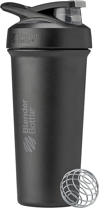 BlenderBottle Sport Sleek Shaker Cup Insulated Stainless Steel Water Bottle with Wire Whisk, 25-O... | Amazon (US)