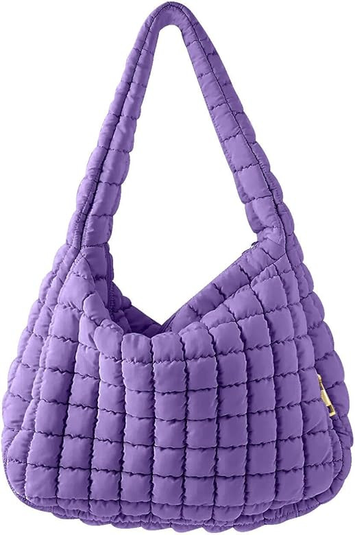 Women's Quilted Bag Large Puffer Tote Bag Padded Large Capacity Hobo Purse Lightweight Nylon Zipp... | Amazon (US)
