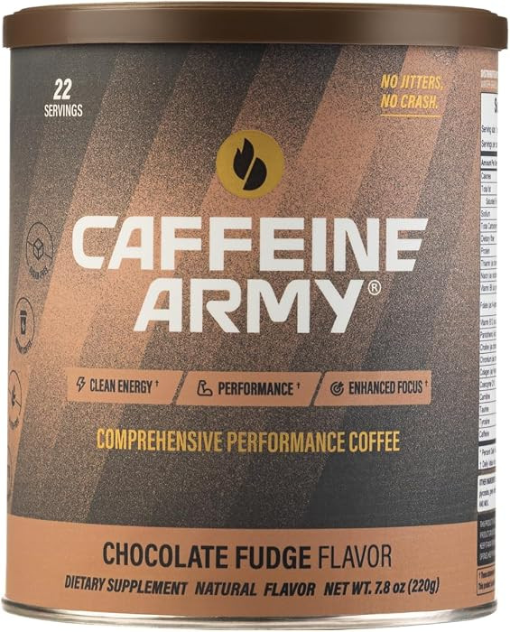 Amazon.com : CAFFEINE ARMY Chocolate Fudge | Functional Coffee with Collagen Peptides, MCTs, CoQ1... | Amazon (US)