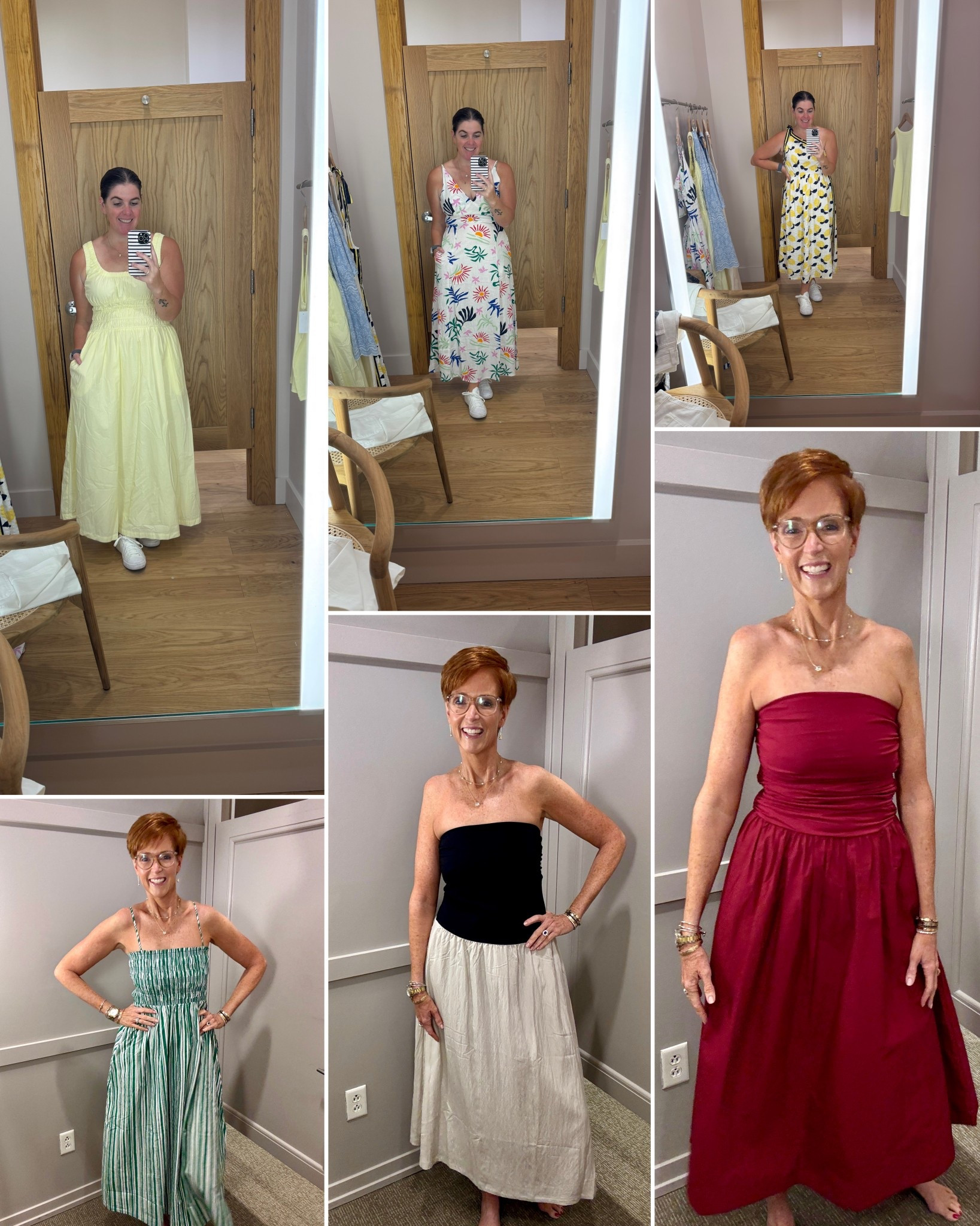 8 Summer Looks You’ll Want to Wear on Repeat (Yes, We Tried Them All!)

Timeless. Elevated. Easy to wear. Kristen and I are back with 10 classic summer outfits that actually work for women 40+—featuring flattering cuts, and soft fabrics. If you’re ready for dresses that don’t need fussing, styling that feels effortless, and pieces that fit in real life… this post is for you.

This is your sign to stop doom-scrolling and start dressing for you. These are the try-ons we’d recommend to any friend asking, “What should I wear this summer?”

👗 Suzanne is wearing: – A green + white striped smocked sundress – A sleek black & ivory strapless dress – A romantic burgundy midi – A cream bubble hem midi dress

👗 Kristen is wearing: – A butter yellow smocked midi – A v-neck vibrant print midi – A lemon print smocked midi – The cream bubble hem dress

Everything is timeless, and easy to wear from day to night.

💾 Save this for your next summer outfit inspo day 👯‍♀️ Tag your favorite style twin 📩 Head to our bio’s to shop these looks in our LTK shops 
🛍️ Tell us: Which one would you wear first?

#ClassicSummerStyle #TimelessFashionOver40 #TallGirlApproved #SummerOutfits2025 #LTKTryOnHaul


#LTKOver40 #LTKStyleTip #LTKFindsUnder100