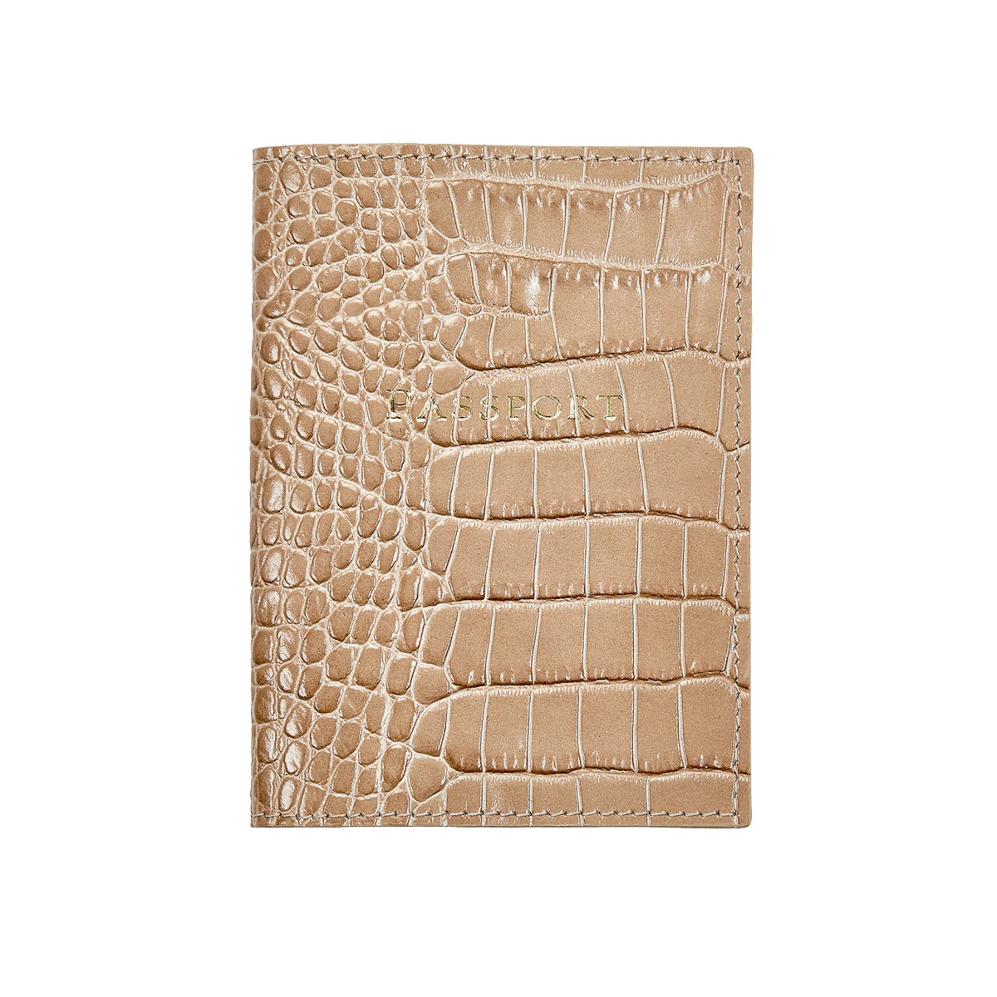 Embossed Croc Leather Passport Holder- Can Be Personalized | The Well Appointed House, LLC