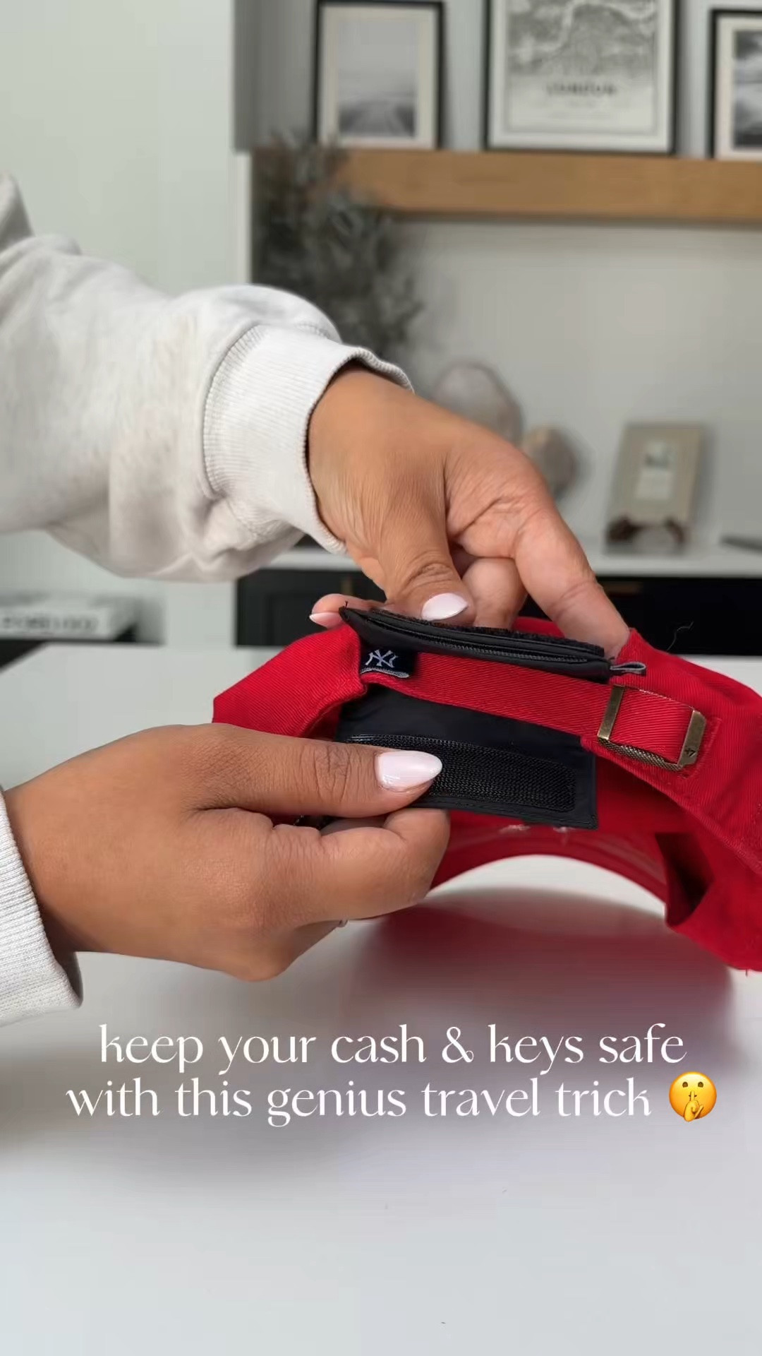 Say MUST HAVE and I’ll send you the links

Okay, can we talk about how genius this is? 🤯 I am constantly looking for ways to avoid carrying a heavy bag when I’m out for a walk, at a concert, or hitting the beach. This little pouch is the ultimate game changer. 

It tucks right into the back of your hat and holds your cash, keys, and small essentials perfectly. Nobody would ever think to check there! Seriously, one of those simple ideas that just makes life so much easier. If you’re over lugging a purse around, you need this in your life.

#travelhacks #summeressentials #geniusgadgets #beachdays #lifehacks
