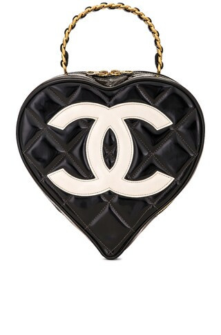 Chanel Vintage Heart Vanity Bag in Black | FWRD 