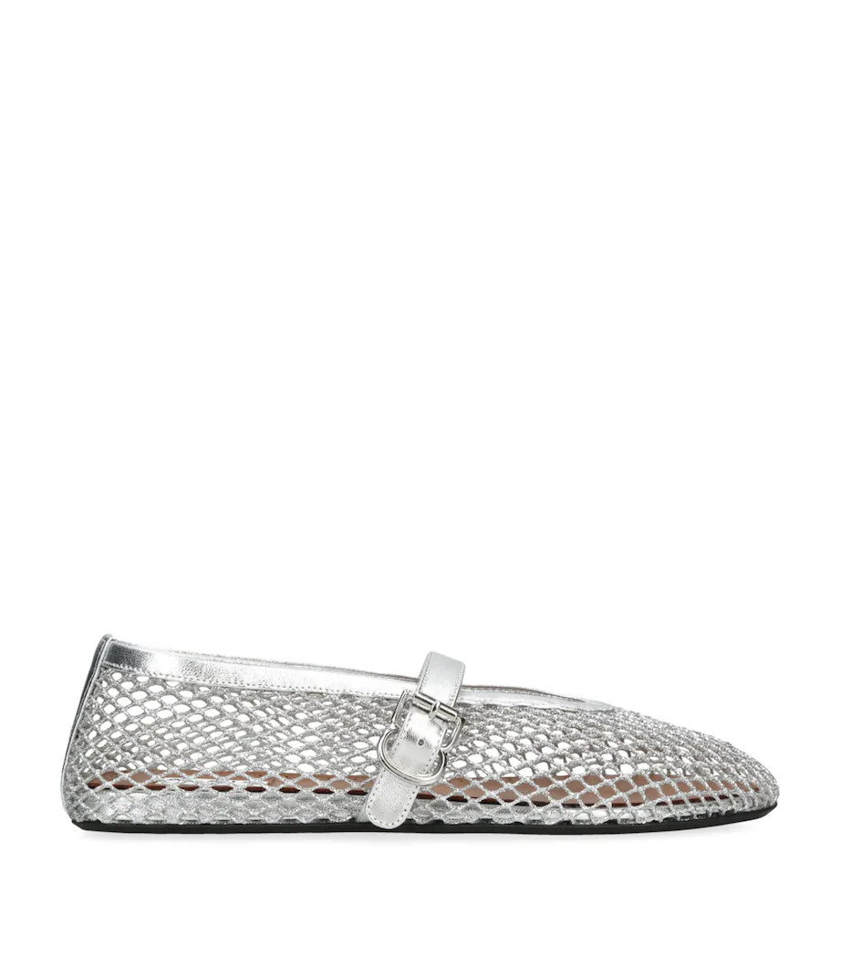 Leather Mesh Ballet Flats | Harrods UK